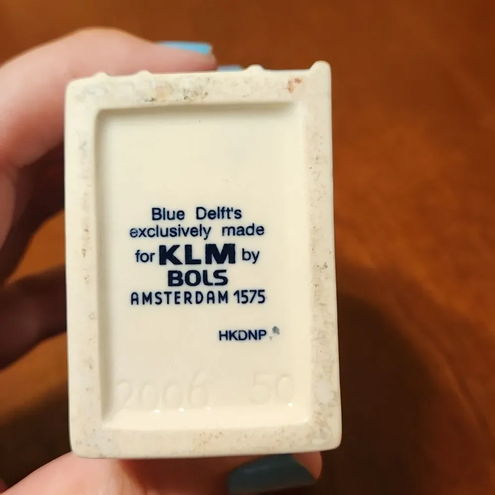 Delft KLM #50 Vintage Blue & White Miniature House